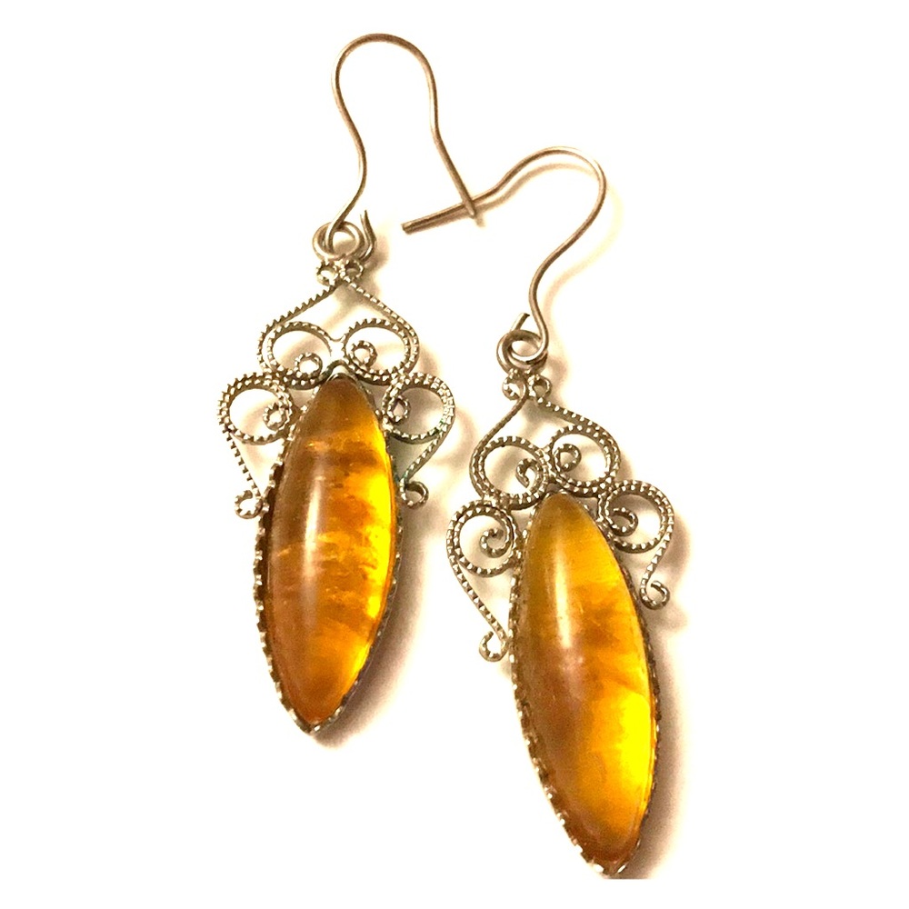 Vintage amber earrings